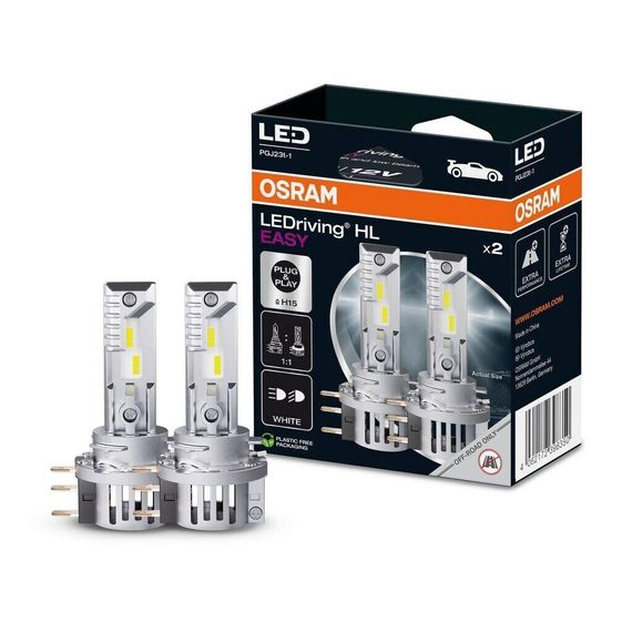 Комплект світлодіодних ламп Osram 64176DWESY-HCB H15 12 V 6500 K LEDriving 4/17W HL EASY