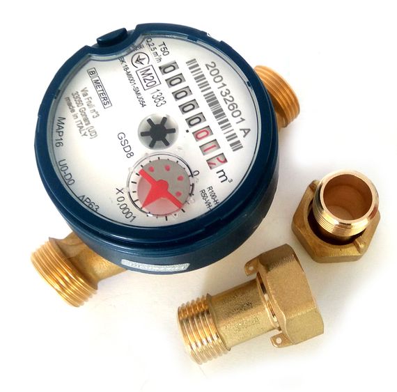 Лічильник холодної води B METERS Ø1/2" 110мм  Italy 1/40 | Зображення 1