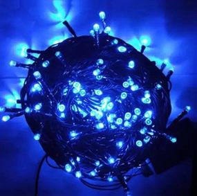 Гірлянда діод 300 LED (RD9030) 25 м. Синій, Чорний дріт