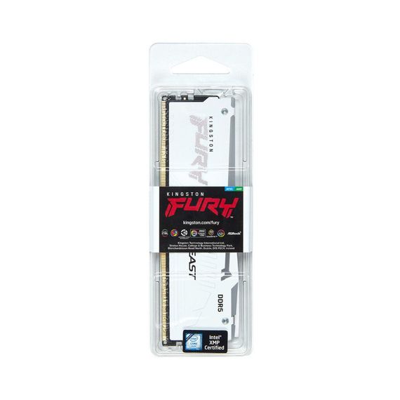 Модуль пам'яті для комп'ютера DDR5 16GB 6000 MHz Beast White RGB Kingston Fury (ex.HyperX) (KF560C30BWEA-16) | Зображення 3