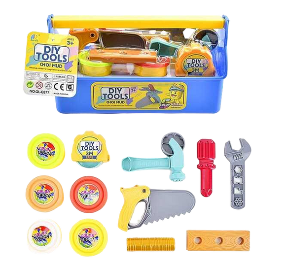 Набор теста для лепки Ремонтный чемоданчик с формочками DIY Tools