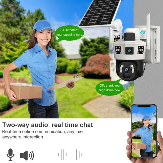 Камера відеоспостереження PTZ WiFi з сонячною панеллю XPRO TP34-4G/TD35 V380PRO (45047-16979_2010) | Зображення 6