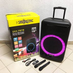 Переносна блутуз колонка ZXX-7878 72х42х35см 600 Вт, Колонка валіза на колесах блютуз ZS-26