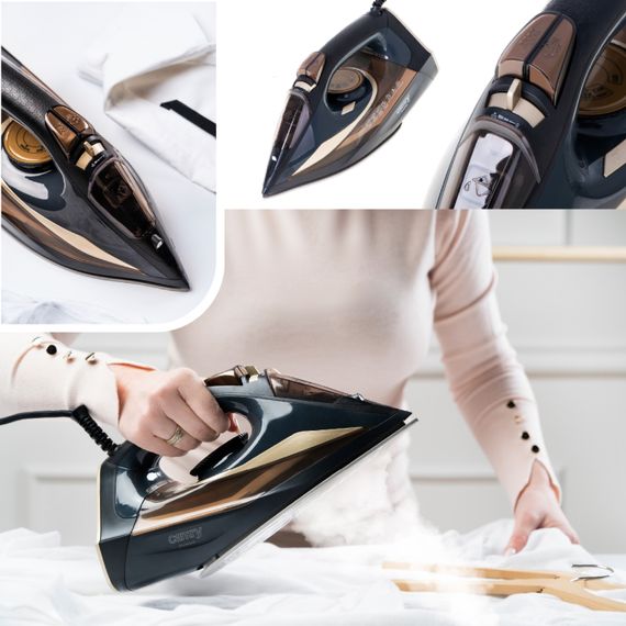 Праска Camry CR 5036 black-gold 3400Вт/ 360 мл/ кераміка/ ''Крапля-стоп''/автовимкнення/ чорна | Зображення 7