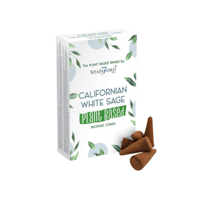 Ароматичні конуси на рослинній основі Каліфорнійська біла шавлія  12 конусів з підставкою Stamford 5028691472017