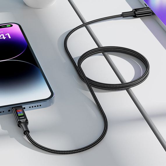 Дата кабель Acefast C7-03 USB-C to USB-C zinc alloy (1.2m) Black | Зображення 3
