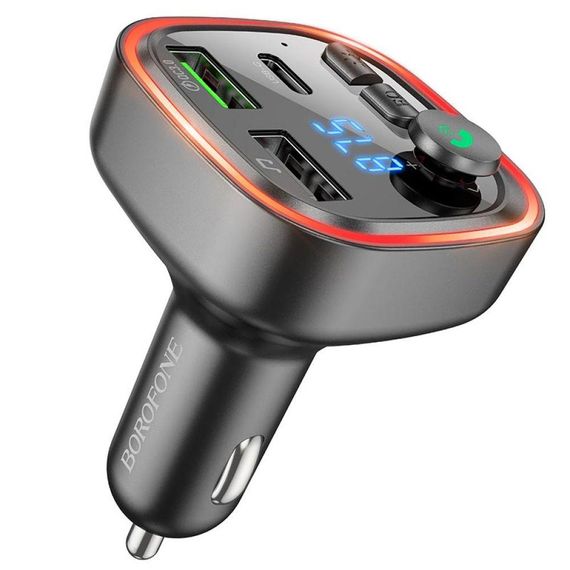 FM-трансмітер Borofone BC48 Broad QC3.0 car BT FM transmitter Колір Чорний | Зображення 2