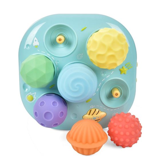 Дитяча Розвиваюча "Текстурні М'ячики" 35179M  6 штук, музика, світло | Зображення 1