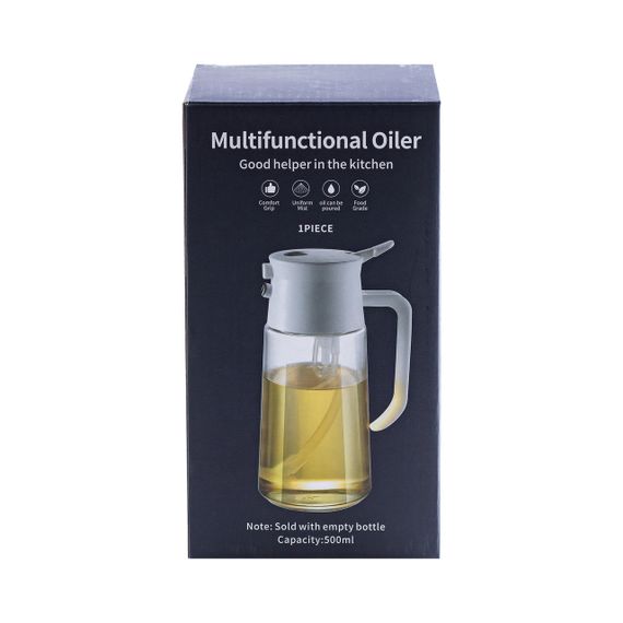 Пляшка для для олії та оцту з розпилювачем 500 мл біла HP16296W | Зображення 6