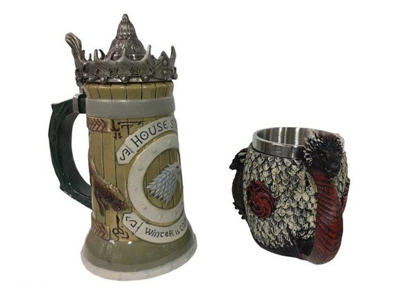 Подарунковий набір Кухоль Game Of Thrones House Stark Гра Престолів Дом Старків і Fire And Blood Targaryen 3D | Зображення 1