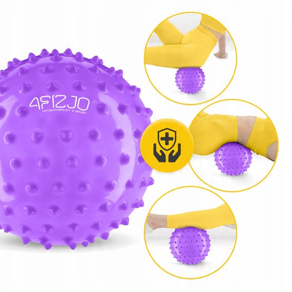 М'яч для пілатесу, йоги, реабілітації 4FIZJO 20 см (масажний) Violet (P-5905973406086) | Зображення 5