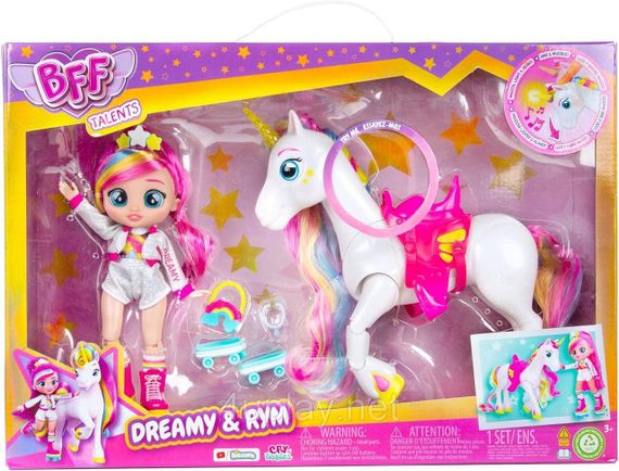 Ігровий набір Лялька Дрімі та єдиноріг Рим Оригінал Cry Babies BFF Dreamy & Rym