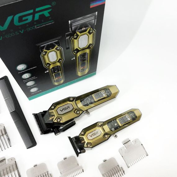 Стильная машинка для стрижки VGR 2 в 1 VGR V-600 V-900, Профессиональный триммер с набором насадок CZ-15 | Зображення 8