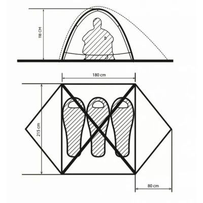 Палатка Turbat Намет Turbat Borzhava 3 yellow - жовтий (012.005.0137) | Зображення 1