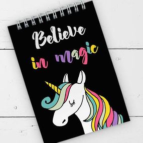 Блокнот на пружине А6 Believe in magic (единорог) (BL6_19D001)