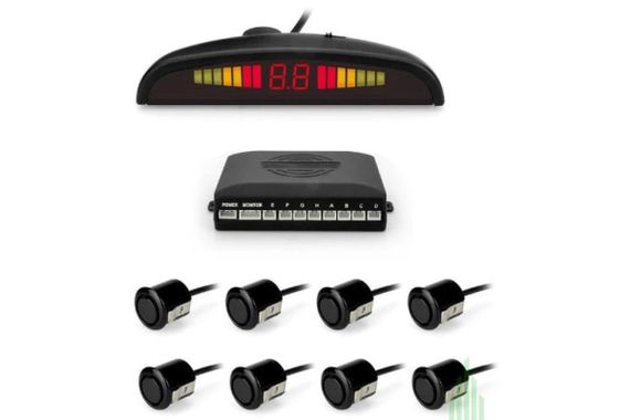 Парктронік на 8 датчиків, паркувальна система Premium Parking Assistant Sensor з LED дисплеєм | Зображення 6