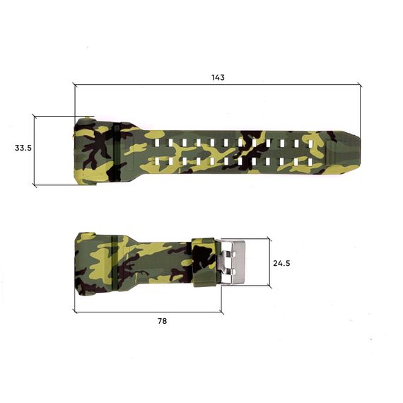 Ремінець для годинника Skmei 1637CMGN Camo Green | Зображення 2