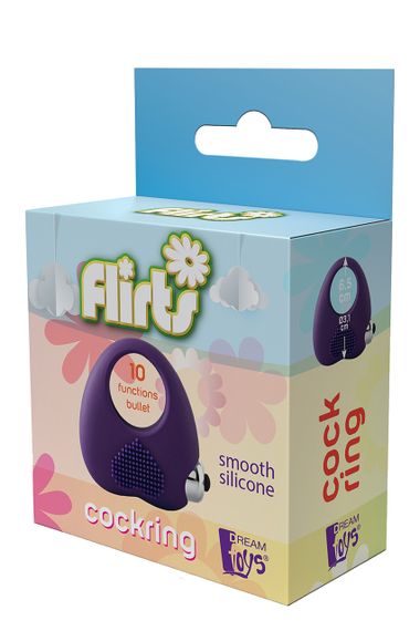 Эрекционное кольцо с вибрацией Dream Toys FLIRTS COCKRING PURPLE Sex Aura | Зображення 5