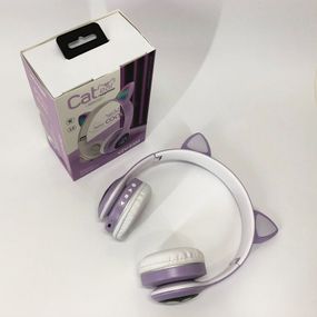 Детские наушники с животными ушками Cat VZV 23M, Детские беспроводные bluetooth наушники EG-91