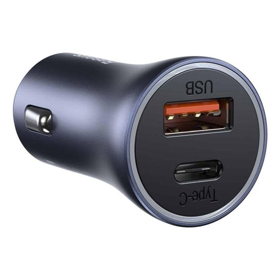 АЗП Baseus Golden Contactor Pro Dual Quick Charger Car Charger U+C 40W（With Baseus Simple wiring USB For | Зображення 2
