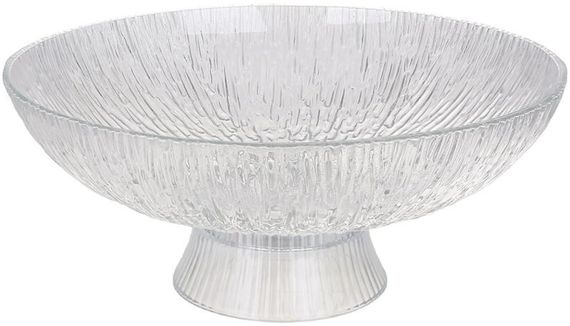 Фруктівниця скляна "Fleur" Ø26х11см на нозі, прозоре