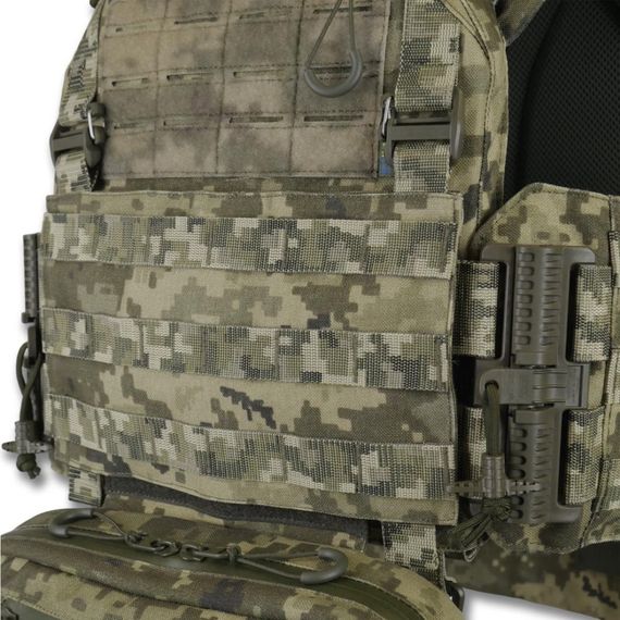 Плитоноска CEN.2 Cordura1000D NIR піксель + напашник з балістичним пакетом 1 класу та захист попереку 1 класу | Зображення 5