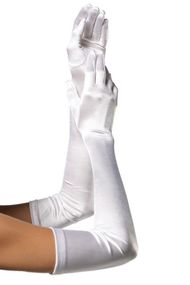 Довгі рукавички атласні Leg Avenue Extra Long Satin Gloves One Size Білі