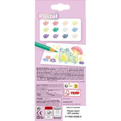 Карандаши цветные Crayola пастельные 12 шт (68-3366) | Зображення 1