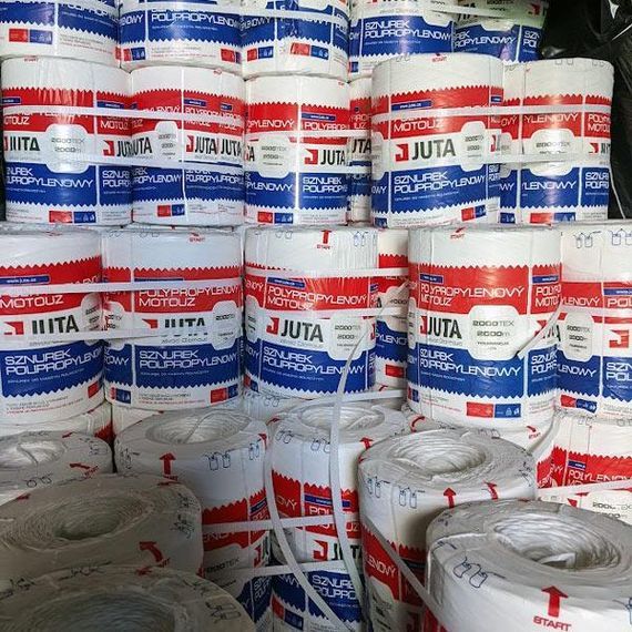 Шпагат 4 кг JUTA білий 500 м/кг, 2000 tex 2000 м Бухта 500М/KG | Зображення 1