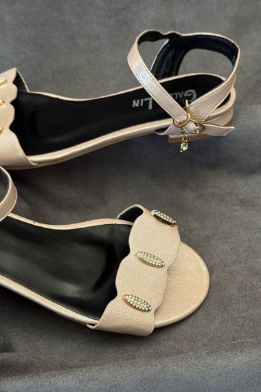 Босоніжки жіночі, колір пудровий, 243RE331 | Зображення 1