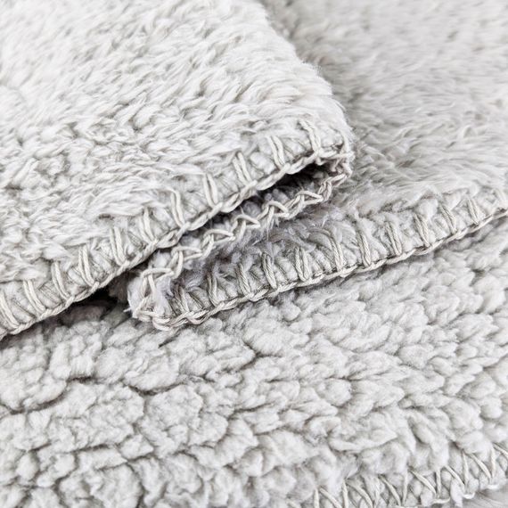 Плед-ковдра з шерпи та флісу світло-сірий Love You 150 x 200 см | Зображення 2