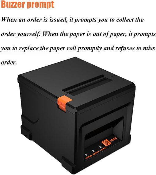Принтер чековий 80 мм, термопринтер автоматичне різання паперу, чек на стійці реєстрації | Зображення 2