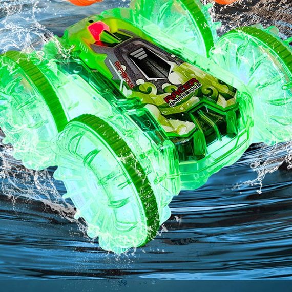 Машинка-амфибия на радиоуправлении YL-103 2.4G Transparent green | Зображення 4