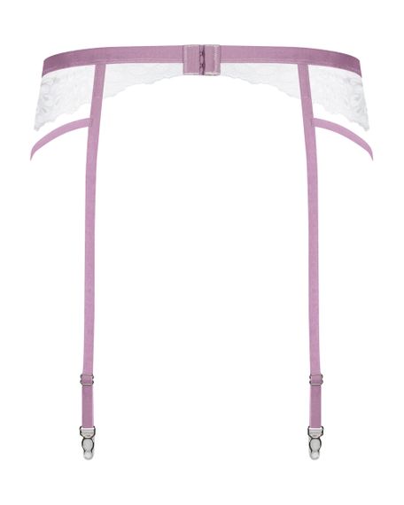 Пояс для панчох Obsessive Lilyanne Білий L/XL | Зображення 2