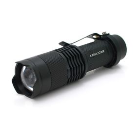 Фонарь ручной KAMASTAR KM-82.1LED CREE Q5.3W, 3 режима, ZOOM, АА/1300mah, Black