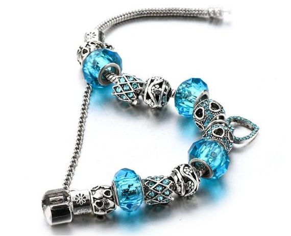 Женский браслет Primolux Heart с шармами - Blue | Зображення 1
