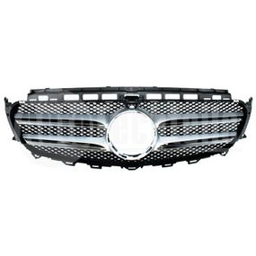Решетка радиатора Mercedes Benz W213 16- (хром/серебро (с отв. камеры)) Avg, AutoTechteile, 110 8859, 140 8831
