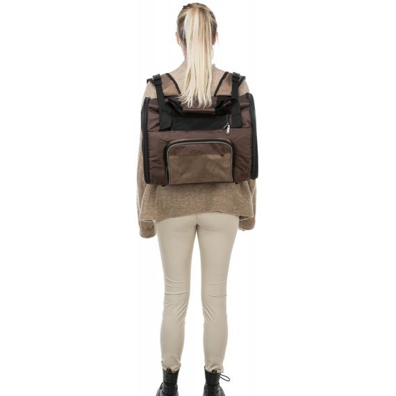 Рюкзак-переноска Trixie Shiva для собак поліестер коричневий до 8 кг 41х30х21 см | Зображення 1