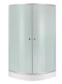 Набір Lidz Душова кабіна Latwa SC80x80.SAT.LOW.FR, напівкругла, скло Frost 4 мм + Душовий піддон Kapielka ST80x80x15