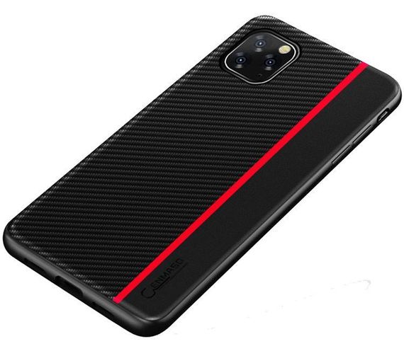 Чехол накладка Primo Cenmaso для Apple iPhone 11 Pro Max - Black&Red | Зображення 2