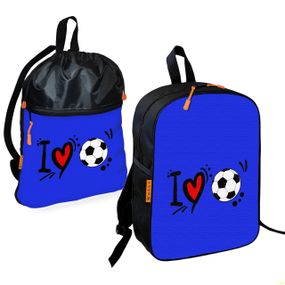 Школьный рюкзак детский Футбол + Сумка для обуви спортивной формы рюкзак-мешок мальчику (01864)