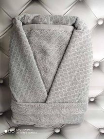 Халат чоловічий+рушник (50х90см) Pupilla Mila Mint Махра