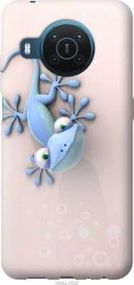 Чехол на Nokia X20 Геккончик из силикона FCh_021799