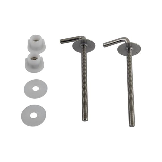 Крепление для крышки унитаза нержавеющее (2 крючка, 2 шайбы, 2 гайки)