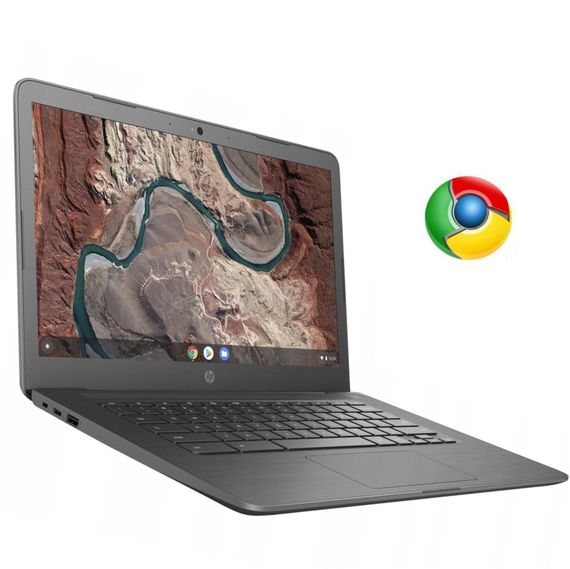Ультрабук HP Chromebook 14 / 14" (1366x768) TN / Intel Celeron N3350 (2 ядра по 1.1 - 2.4 GHz) / 2 GB DDR3 / 32 GB SSD / Intel HD Graphics 500 / WebCam / ChromeOS б/у