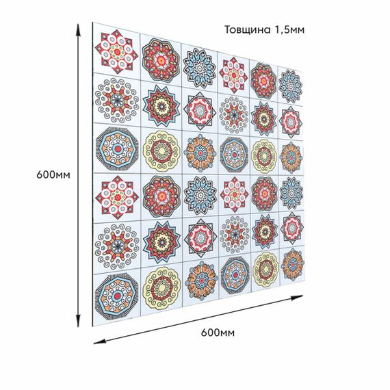 Самоклеюча вінілова плитка 600х600х1,5мм, ціна за 1 шт. (СВП-204) Матова SW-00000511 | Зображення 2