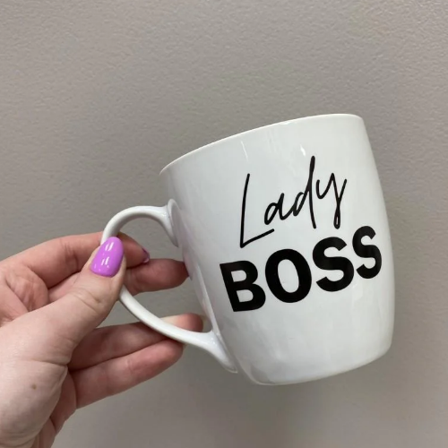 5098 Чашка  500 мл  Lady boss black + подарункова  коробка  Kvarta (9шт/уп) | Зображення 3