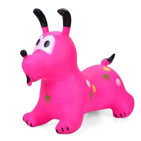 Дитяча іграшка-стрибун "Собачка" MS 4161(Pink) гума, до 20 кг