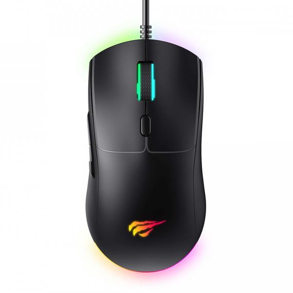 Ігрова миша HAVIT HV-MS1030, 6 кнопок, 3600 DPI, RGB-підсвічування, USB, чорна | Зображення 1