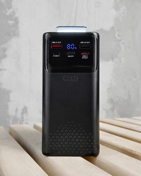 Повербанк XO PR287 80000 мА·год 22.5W зовнішній акумулятор потужна зарядка з ліхтариком павербанк для кемпінгу | Зображення 3
